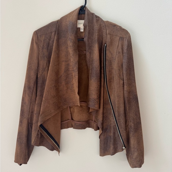 silence + noise Jackets & Blazers - Silence + Noise Brown Leather Jacket